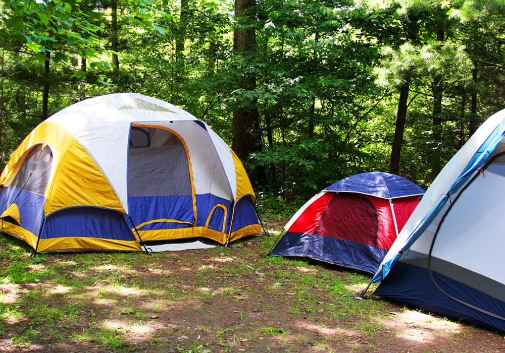 Lake and trail outlet tents